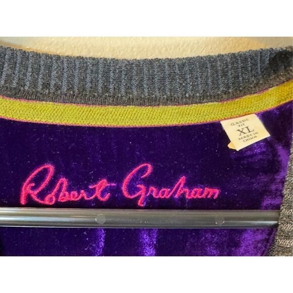Robert Graham HUNTINGDON Black Wool Men's Sweater - Picture 4 of 9